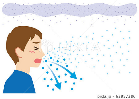 飛沫感染　エアロゾル感染　空気感染 62957286