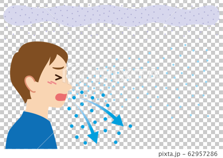 飛沫感染　エアロゾル感染　空気感染 62957286