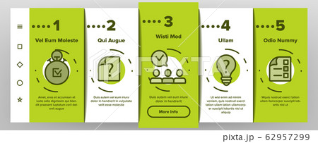 Quiz Game Onboarding Icons Set Vector 62957299