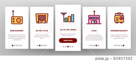 Radio Program Onboarding Icons Set Vector 62957302
