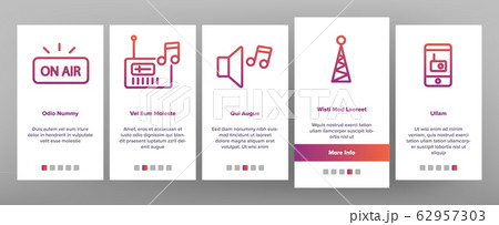 Radio Program Onboarding Icons Set Vector 62957303