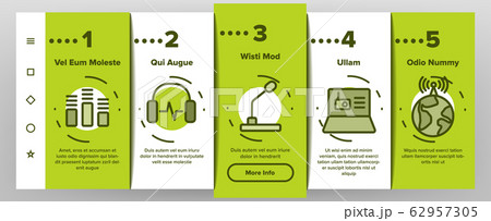 Radio Program Onboarding Icons Set Vector 62957305