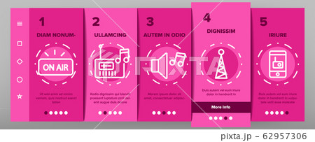 Radio Program Onboarding Icons Set Vector 62957306