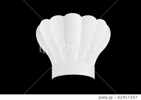 illustration of a modern white chef hat 62957307