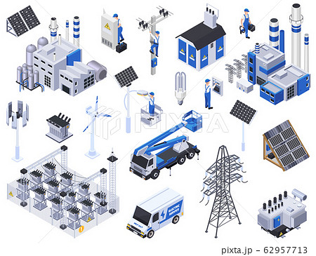 Electricity Isometric Set Electricity Isometric Set 62957713