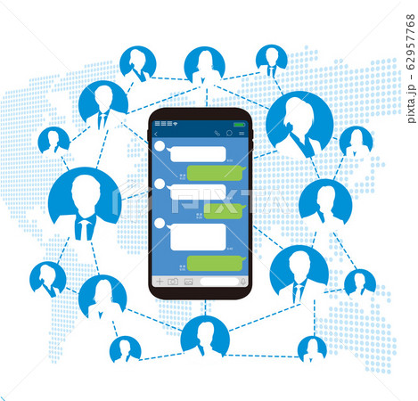 Chat app vector illustration smartphone 62957768
