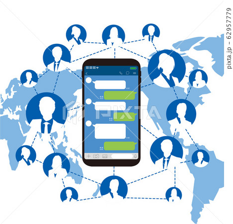 Chat app vector illustration smartphone Chat app vector illustration smartphone 62957779