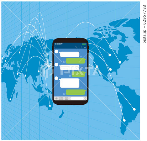 Chat app vector illustration smartphone 62957783