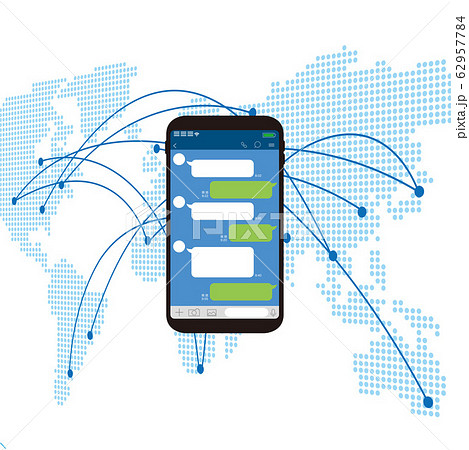 Chat app vector illustration smartphone Chat app vector illustration smartphone 62957784