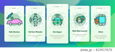 Smart Car Onboarding Vector 62957970