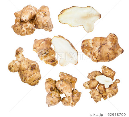 set of tubers of jerusalem artichoke (sunroot) set of tubers of jerusalem artichoke (sunroot) 62958700