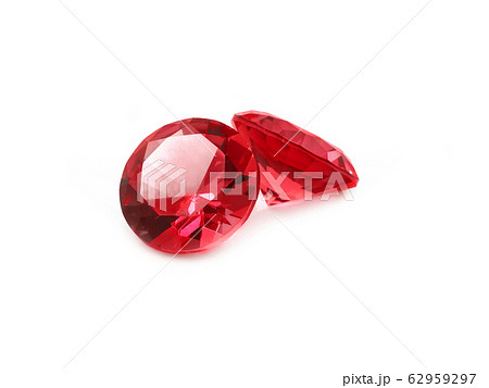 Red gemstone on a white background 62959297