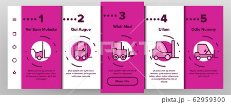 Color Forklift, Lift Truck Vector Onboarding Color Forklift, Lift Truck Vector Onboarding 62959300