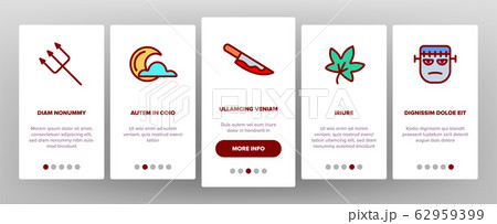 Color Different Halloween Vector Onboarding 62959399