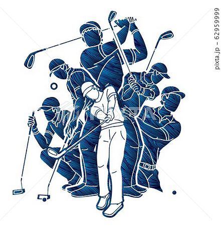 Golf players Golfer action cartoon sport graphic vector. Golf players Golfer action cartoon sport graphic vector. 62959999