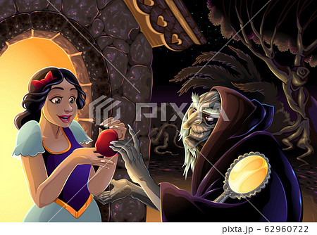 Snow White And The Witchのイラスト素材