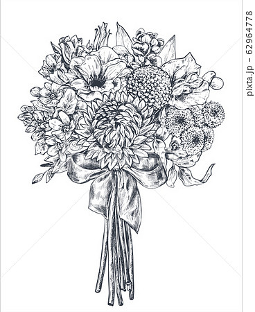 Floral Composition Bradal Bouquet With Stock Illustration