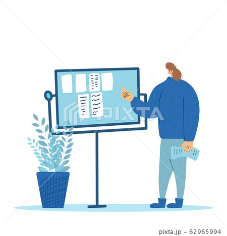 Vector man standing full length with an idea. 62965994