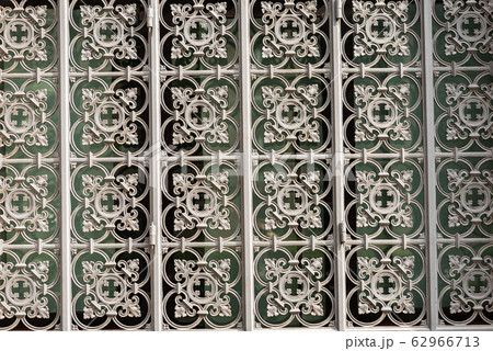 Window with decorative metal grate - Bologna Italy Window with decorative metal grate - Bologna Italy 62966713
