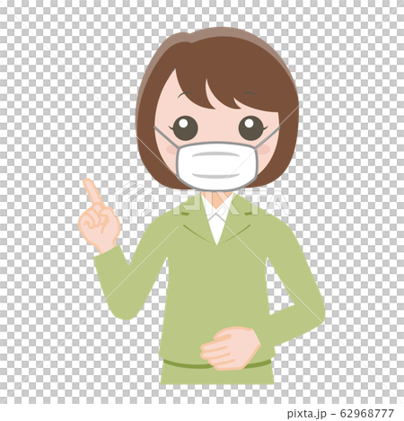 A woman in a masked suit _ upper body 62968777