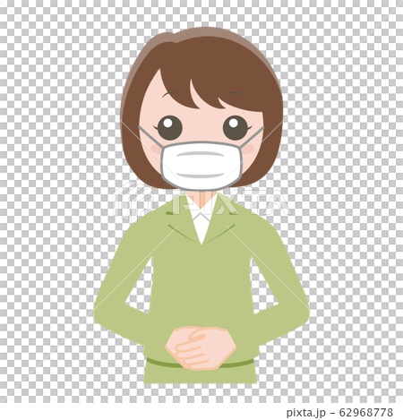 A woman in a masked suit _ upper body 62968778