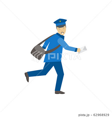 Cartoon Color Postman Male Character Person. Vector Cartoon Color Postman Male Character Person. Vector 62968929