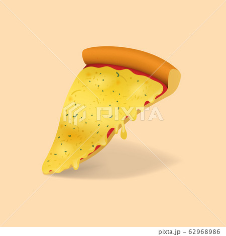 Realistic 3d Detailed Pizza Slice Italian Fast Food. Vector 62968986