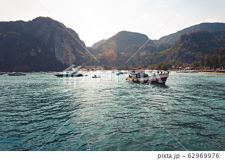Sea boat and Koh Phi Phi Pier,Tourism and travel 62969976