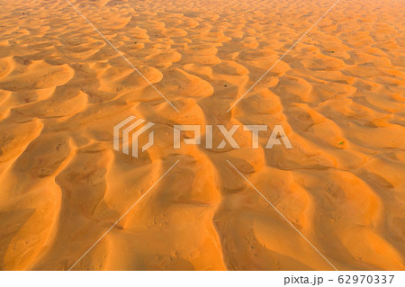 Aerial view of red Desert Safari with sand dune in Aerial view of red Desert Safari with sand dune in 62970337