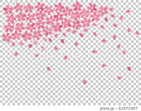 桜 フレーム 手描き風 上部イラスト 濃紅 Jpg Png背景透過 のイラスト素材 桜 フレーム 手描き風 上部イラスト 濃紅 Jpg Png背景透過 のイラスト素材