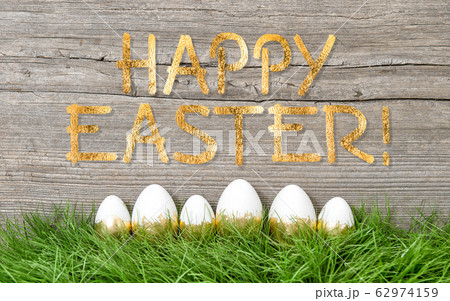 Easter eggs decoration green grass Easter eggs decoration green grass 62974159