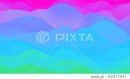 abstract fantastic background, liquid gradient of paint with internal glow forms hills or peaks like landscape in subsurface scattering material, mat color transitions. Green blue purple 62977041