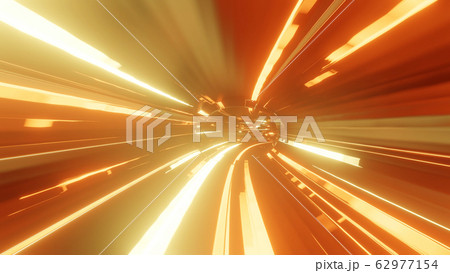 Sci-fi tunnel with neon lights. Abstract high-tech tunnel as background in the style of cyberpunk or high-tech future. Red yellow orange colors 6 62977154