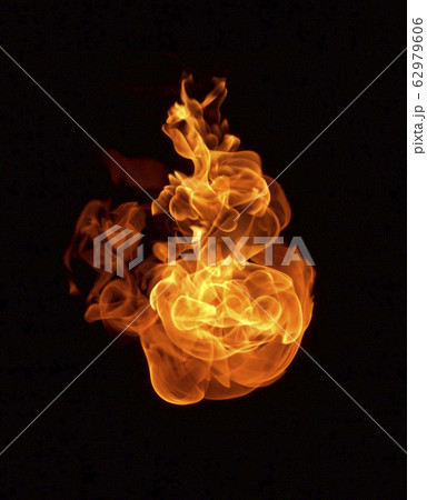 Fire flames on a black background Fire flames on a black background 62979606