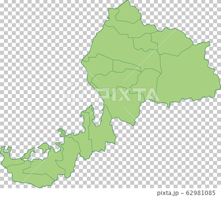 福井県の地図_市町村別 62981085