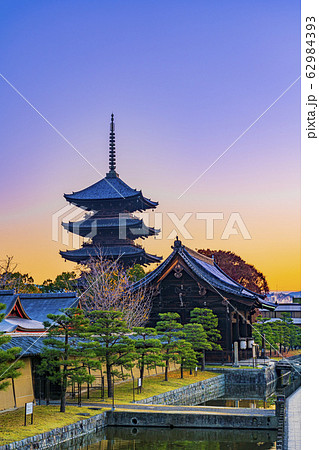 京都 東寺 五重塔の写真素材