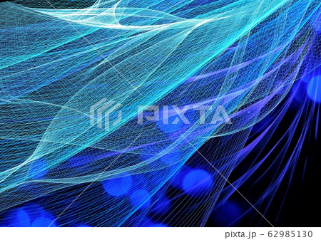 光輝く抽象的な波模様 62985130