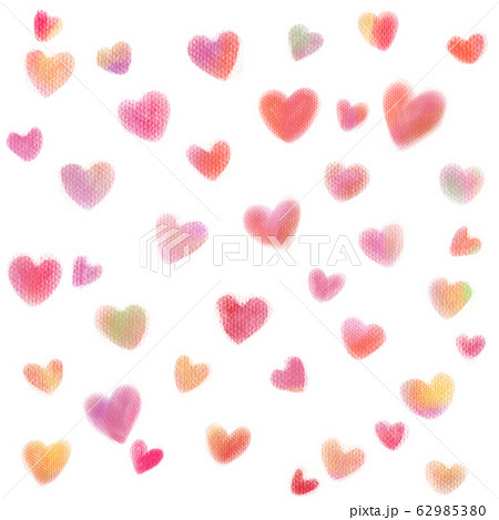 Hand Drawn Style Pastel Heart Background Stock Illustration