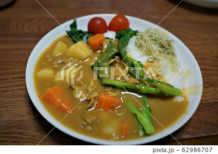 菜花入りカレー 家庭菜園 ヘルシー シルバーにおすすめ 菜花入りカレー 家庭菜園 ヘルシー シルバーにおすすめ 62986707