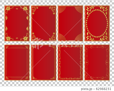 和風 フレーム 飾り枠のイラスト素材 6291