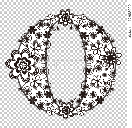 デザインフォント アルファベット O のイラスト素材