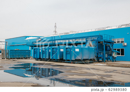 Waste recycling plant. Garbage sorting Waste recycling plant. Garbage sorting 62989380