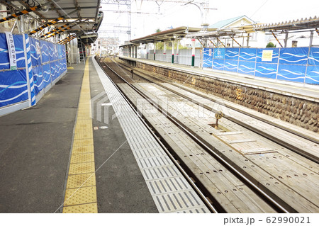 線路 鉄道 電車 高見の里駅 線路 鉄道 電車 高見の里駅 62990021