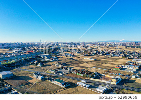 江戸川、ドローン、越谷、富士山 62990659