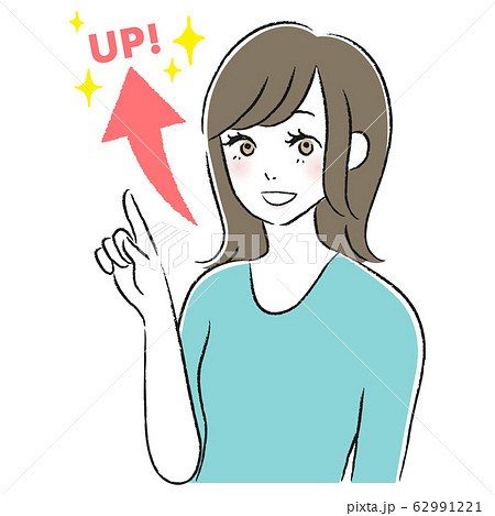 売上アップ 女性のイラスト素材
