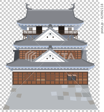 伊予松山城イメージ　観光地イラストアイコン 62992118