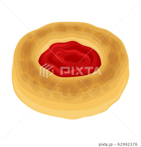 Tasty Wheat Pastry with Sweet Filling Vector Food Element Tasty Wheat Pastry with Sweet Filling Vector Food Element 62992376