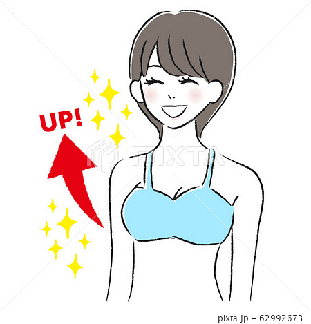 バストアップ 女性のイラスト素材