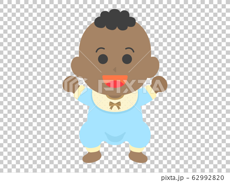 黒人の赤ちゃんのイラストのイラスト素材 6299