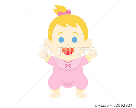 白人の赤ちゃんのイラストのイラスト素材 62992824 Pixta